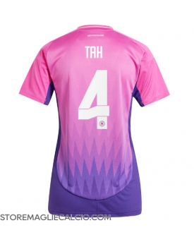 Germania Jonathan Tah #4 Maglia Gara Trasferta Repliche Europei 2024 Donna